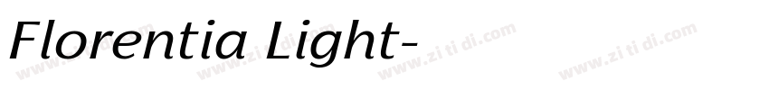 Florentia Light字体转换